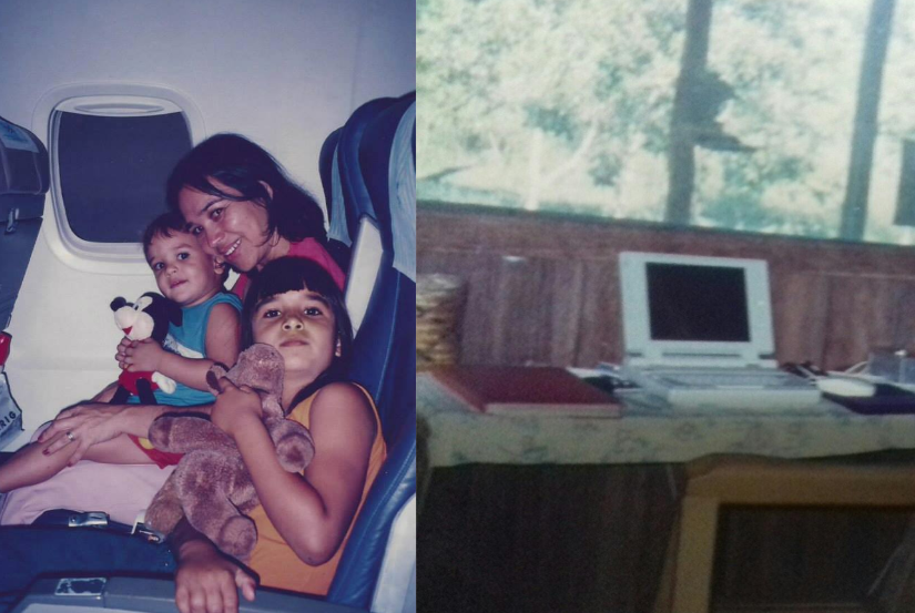 Childhood photo during the transition year