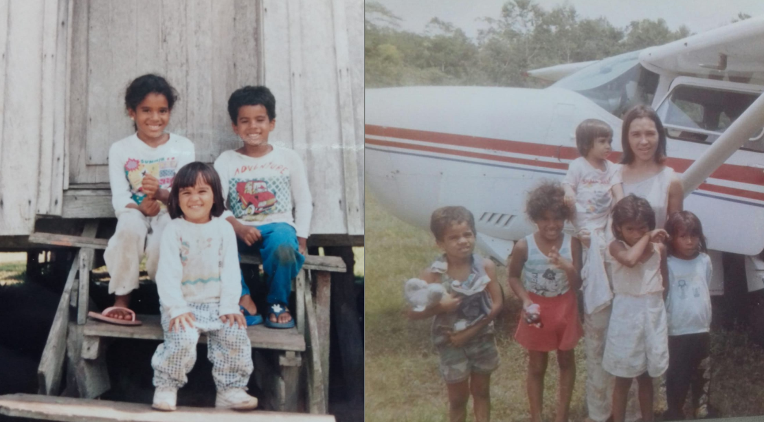 Rebeca with the Dení tribe